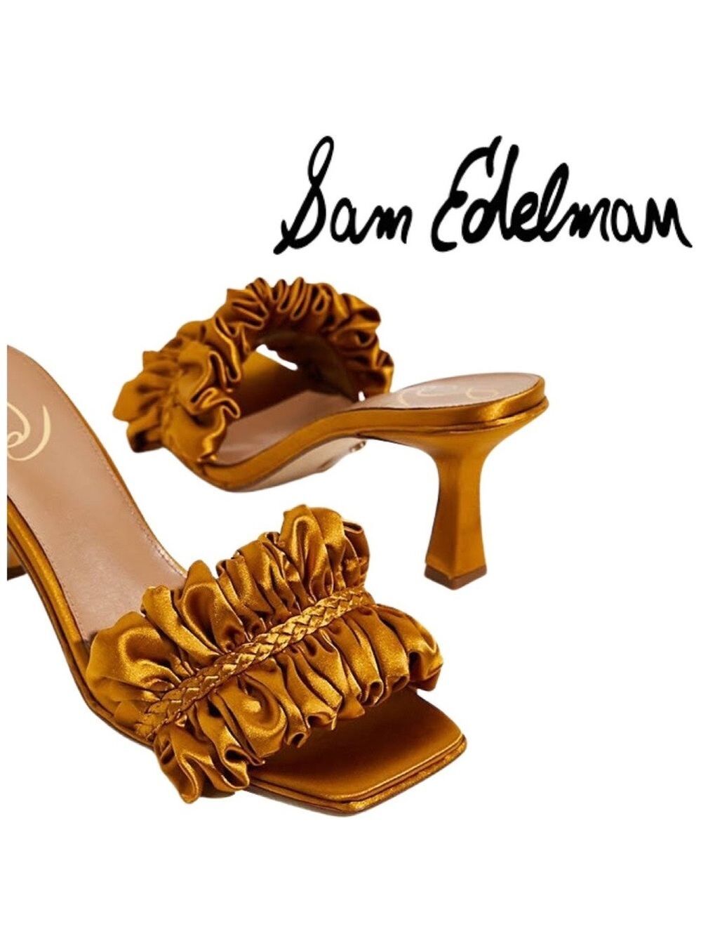 COPY - NWOB $130 Sam Edelman Gold Kady Dress Mules